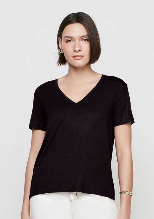 Blusa Alongada Decote V